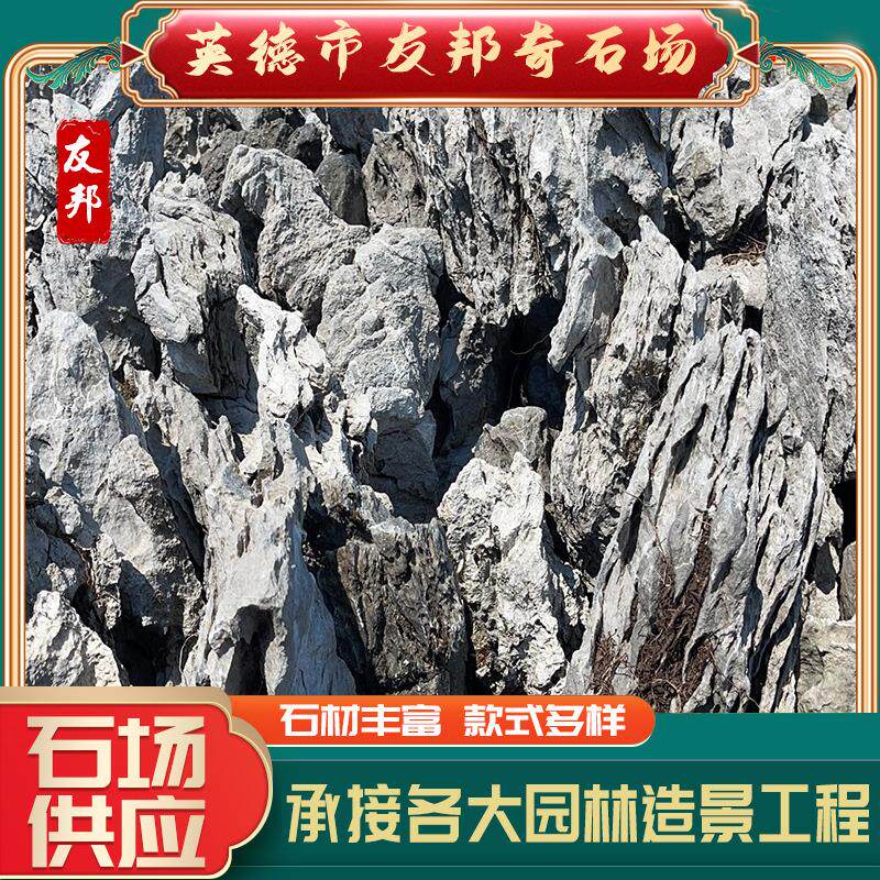 英德青龙石造景石鱼缸水陆缸假山流水盆景石材景观石酸洗英德石