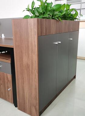 JC1187矮柜地柜办公室收纳储物柜隔断质资料木柜文件柜花槽边柜