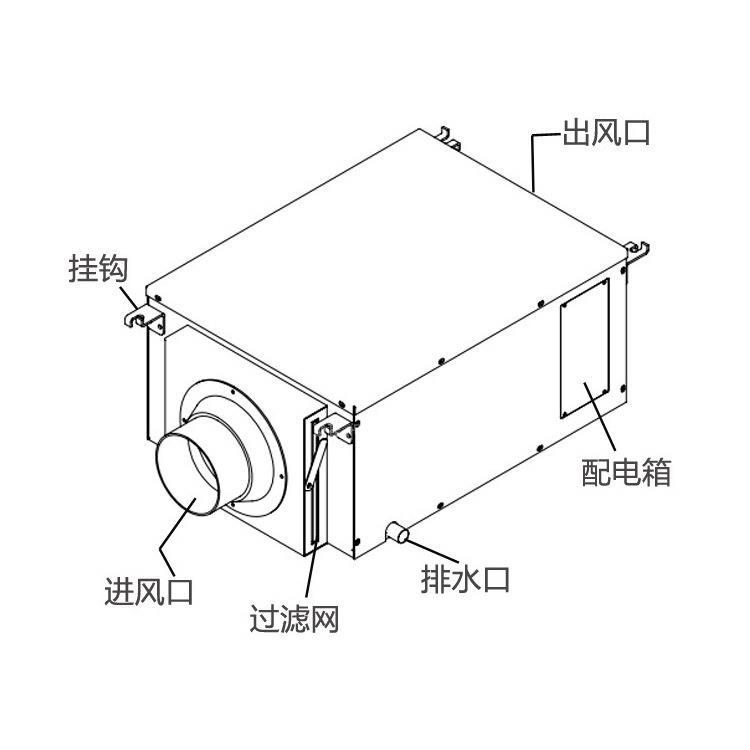 家用小型除湿机吊顶式除湿器地下室潮酒窖藏间管气道储空除抽DJDD