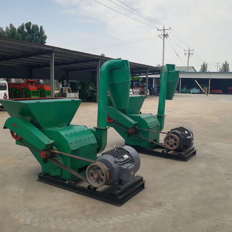 电机款玉米秸秆打糠机沙克龙除尘花生秧粉碎机养殖饲料打草机