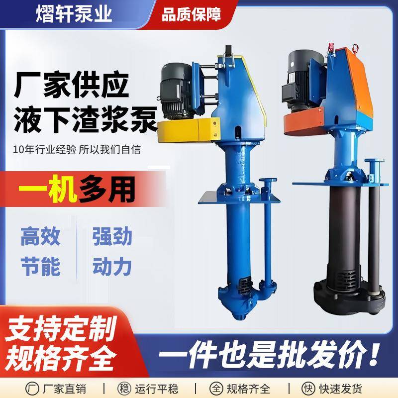 液下渣浆泵无堵塞立式渣浆泵排污泵耐腐泥浆泵高铬合金矿用抽沙泵