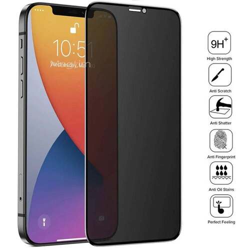 3D Full Cover Screen Protector For iPhone 16 15 11 12 Private Antispy Tempered Glass Privacy Glass