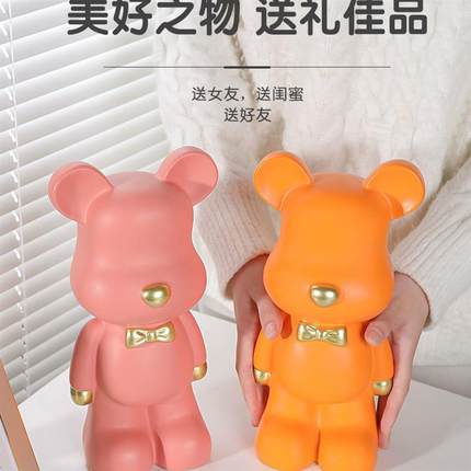 暴力熊存钱罐摆件只进不出2024年新款客厅创意大号落地儿童女孩