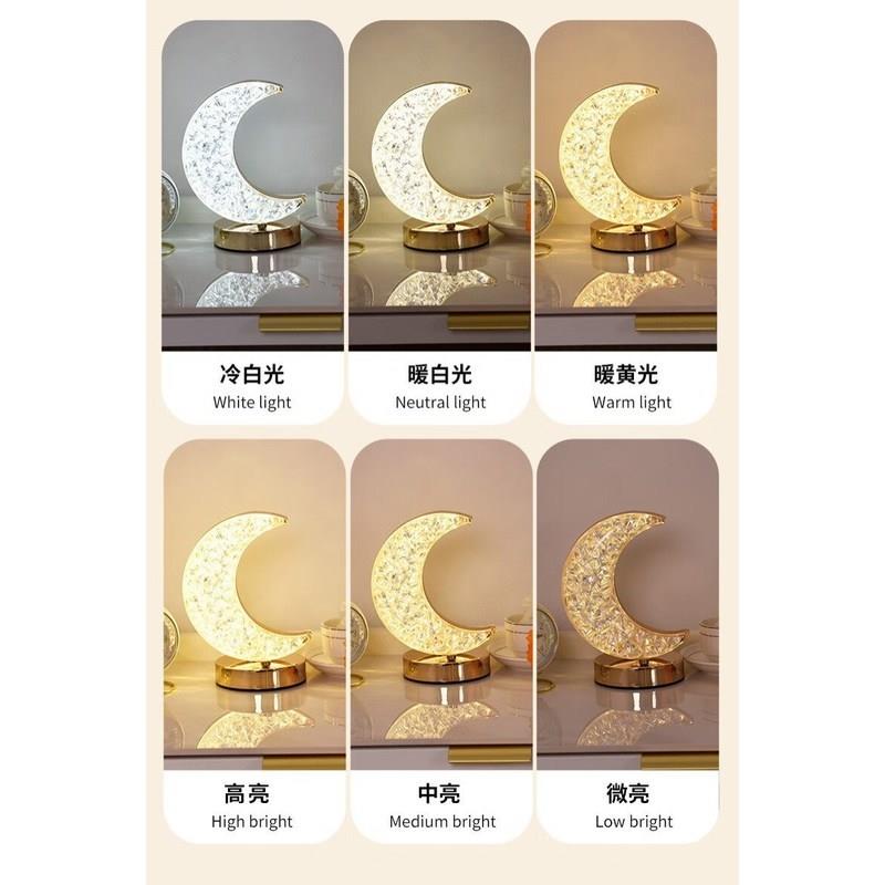 星星月亮小夜灯卧室睡眠灯网红床头灯充电式露营酒吧清吧氛围台灯
