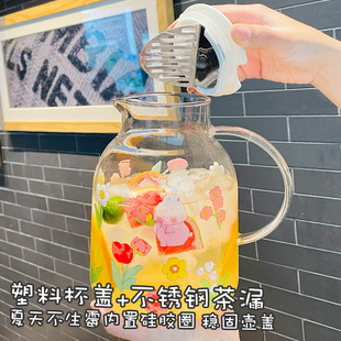 玻璃冷水壶耐高温家用大容量壶扎凉水壶饮料桶凉白开果汁茶壶套装