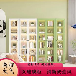 落地收纳柜无甲醛儿童玩具柜绘本架带门书架钢制客厅储物柜
