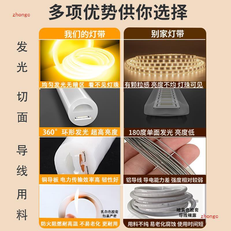 【折扣价】柔性灯带led灯条客厅圆形户外防水霓虹灯氛围广告工程
