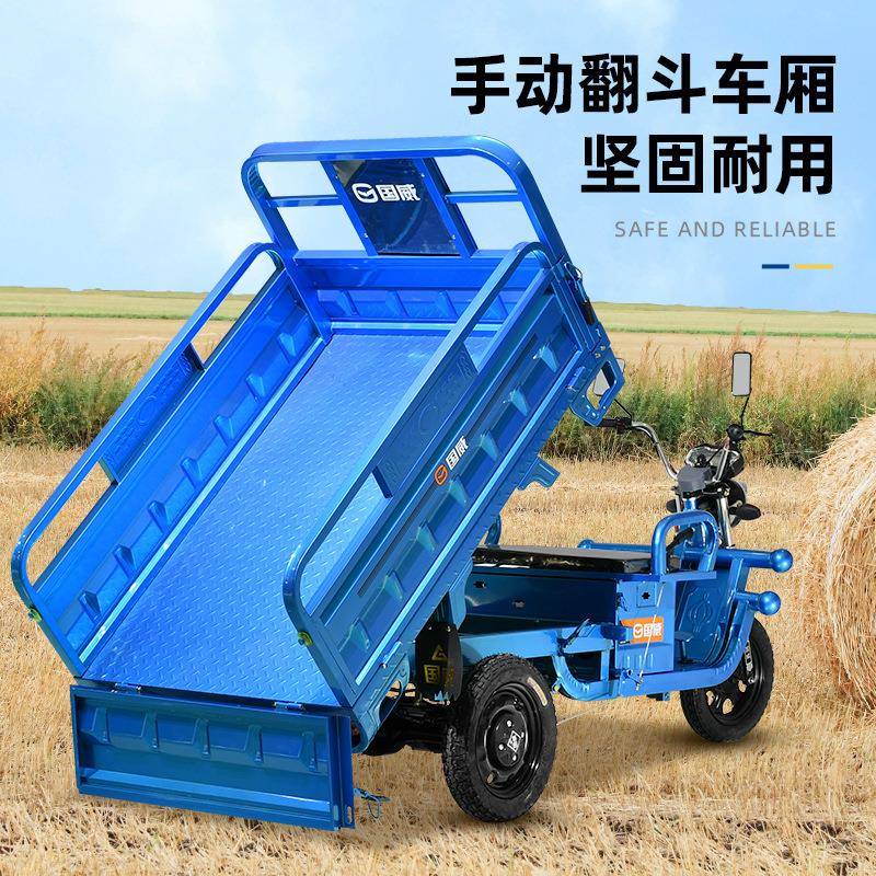 三轮车电动三轮车老年人拉货家用电瓶车农用电三轮带棚三蹦子