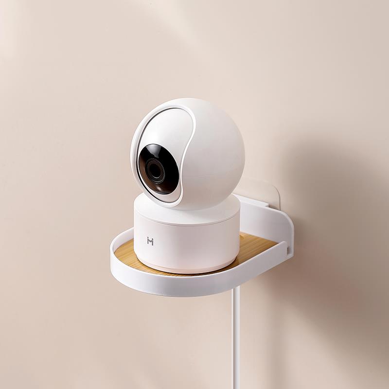 室内免打孔摄像头支架墙上置物架放监控挂墙路由器顶盒监控托架