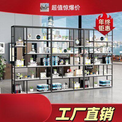 yy铁艺书架落地式公室屏风隔断置物架现简约创意展示架镂空花
