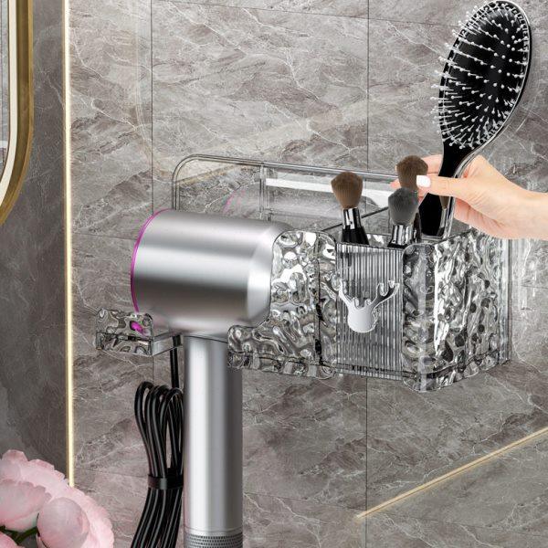 吹风机置物架免打孔浴室挂架卫生间电吹风支架家用壁挂风筒挂架子,家庭/个人清洁工具,吹风机置物架,淘宝优惠券,粉丝福利购,淘宝优惠卷