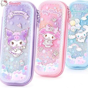 现货【儿童流沙笔盒】小学生笔袋女童幼儿园大容量文具盒JY