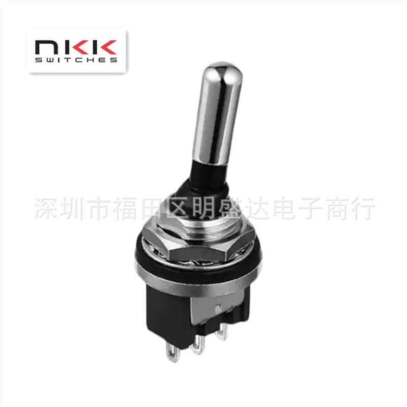 NKK摇头开关 M2013WBW01 防水套管开关 M-2013W/B 防尘 SPDT 3档