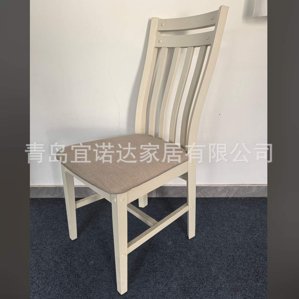 实木桦木软垫座椅餐厅餐馆实木框架椅子家用商用椅子