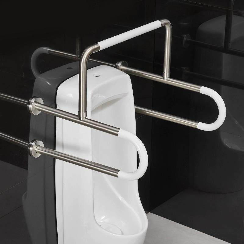 304不锈钢加厚浴室公厕卫生间老人残疾人无障碍小便池坐便器扶手