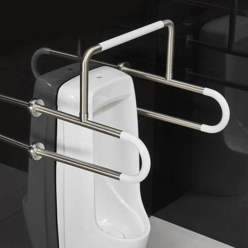 304不锈钢加厚浴室公厕卫生间老人残疾人无障碍小便池坐便器扶手