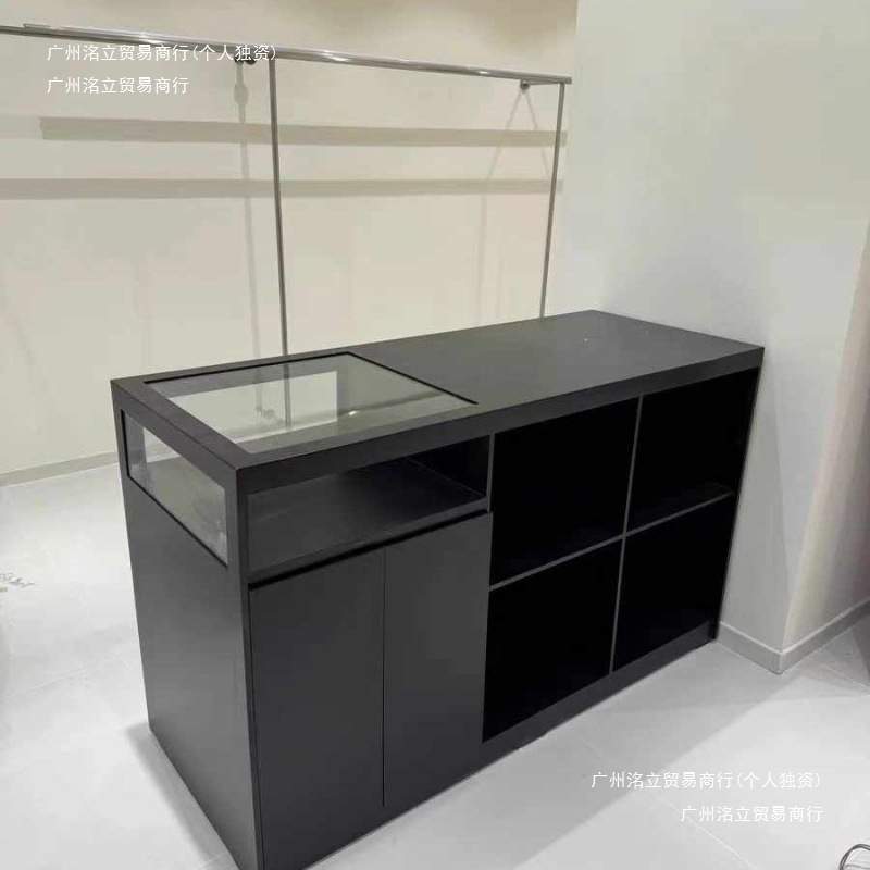 服装店中岛中岛柜收银台储物展示台流水吧台摆件女装陈列玻璃柜台