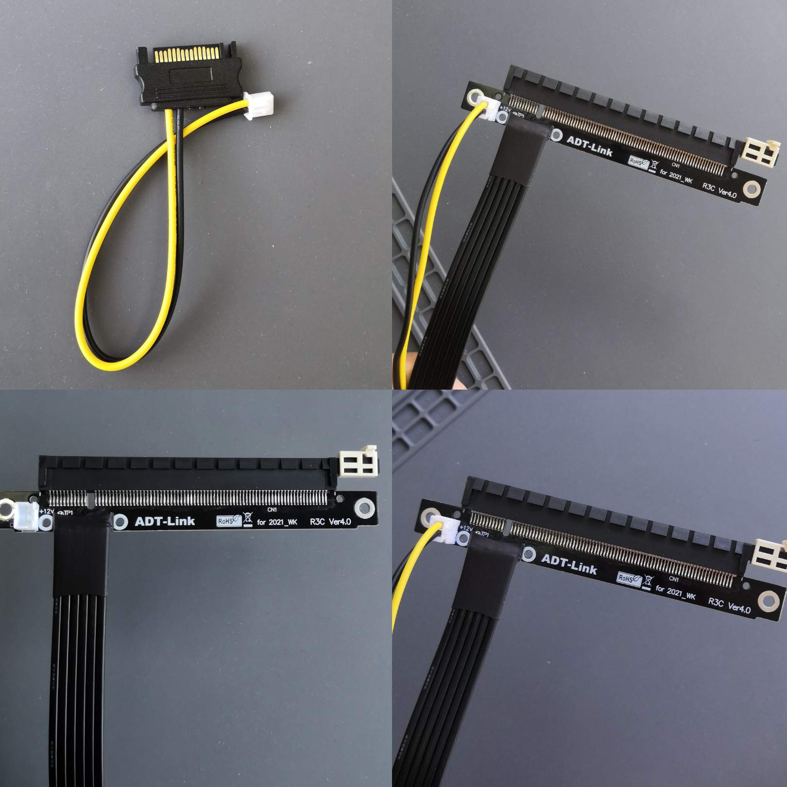 ADT 2022新型显卡延长线非USB PCIe4.0x16转M.2 NVMe 兼容A卡N卡