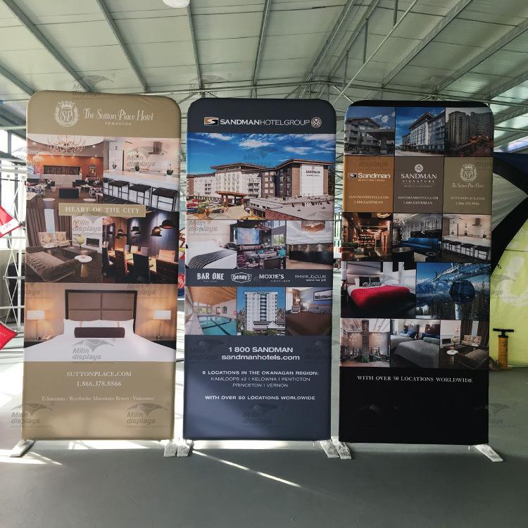 直销快幕秀门型架展示架升级版易拉宝X展架热转印布画面