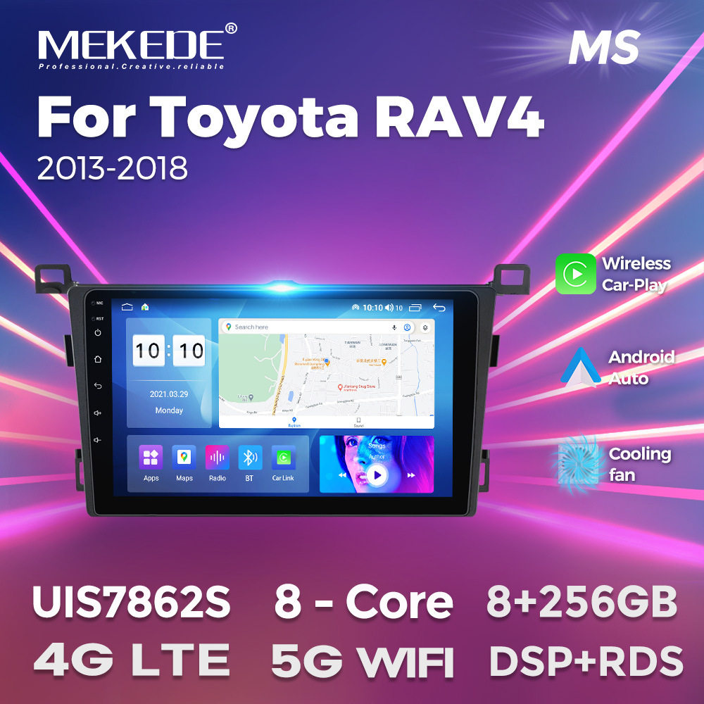适用于13-18款丰田RAV4荣放车载大屏安卓导航仪无线carplay方易通