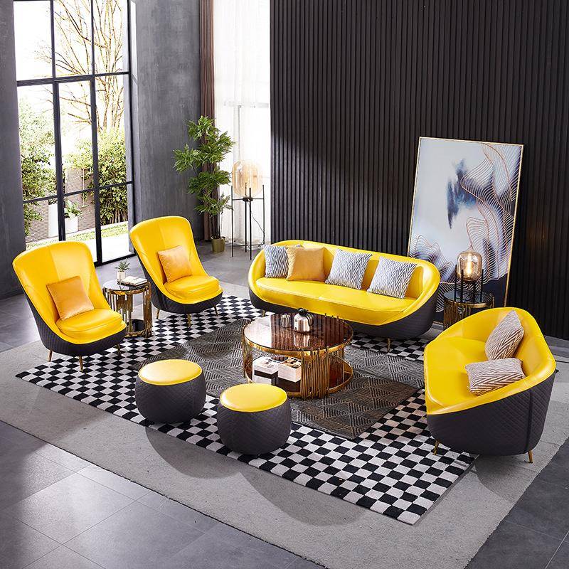 后现代轻奢真皮沙发港式北欧风格皮艺沙发简约单双三人客厅组合