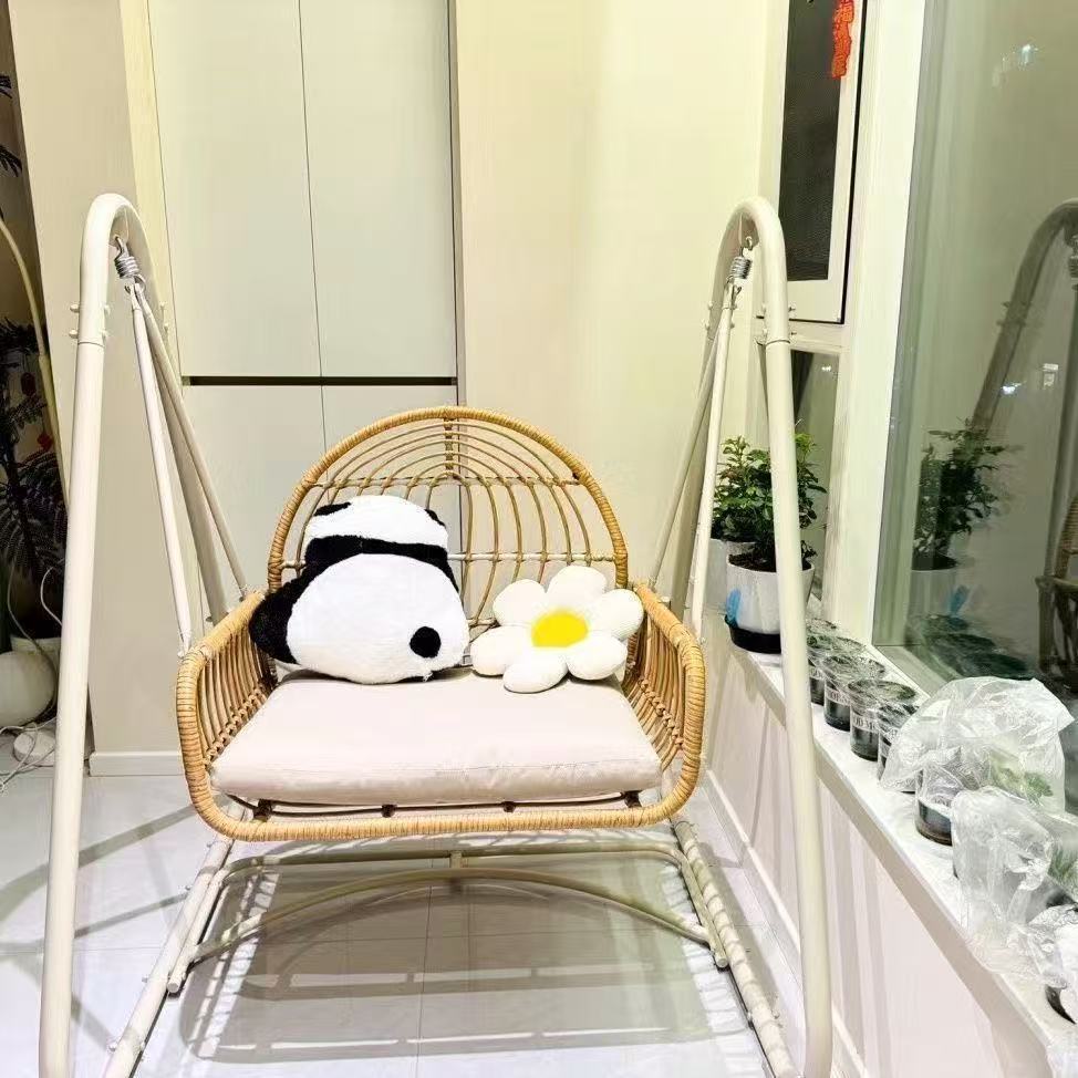 家用吊椅阳台秋千室内单人吊椅秋千客厅吊篮双人吊床网红可爱秋千