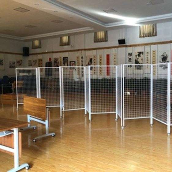 折叠网格展示架幼儿园作品画展画室学校书法展览户外移动展示网架