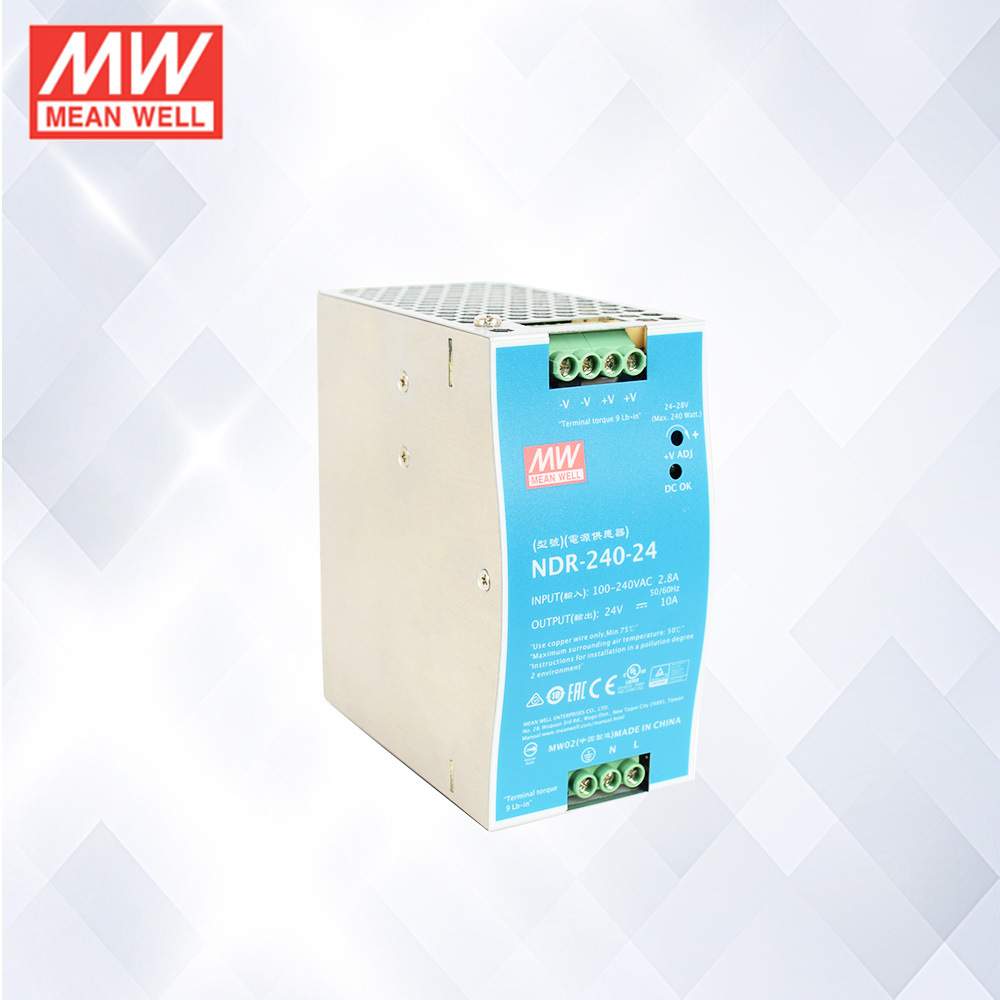 明纬导轨电源诚e赊NDR-240/240W驱动稳压机箱电源适配器 开关电源