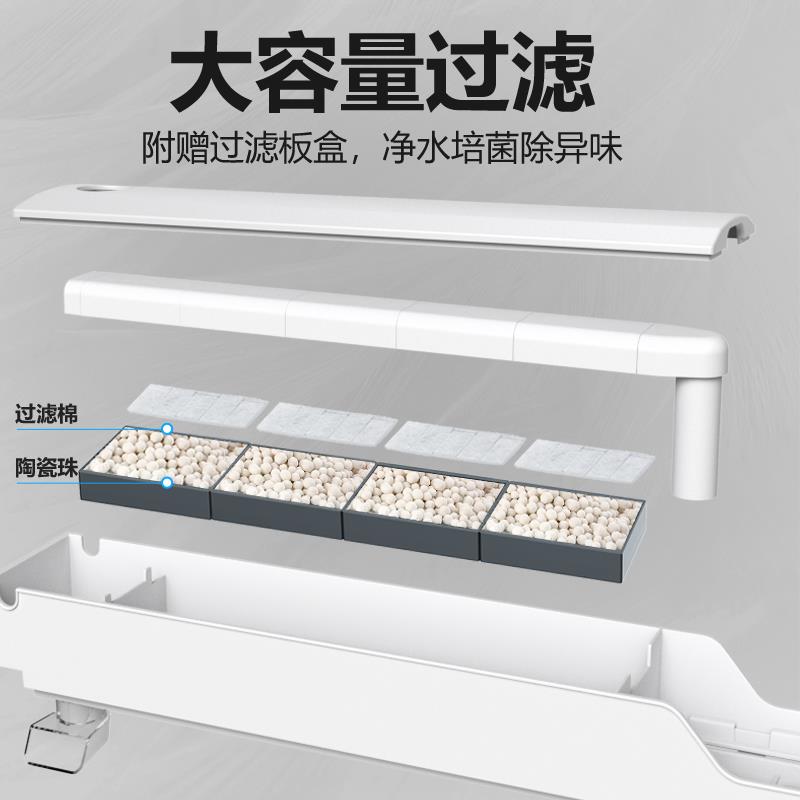 【折扣价】鱼缸过滤器三合一净水循环小型过滤系统顶滤外置滤盒循