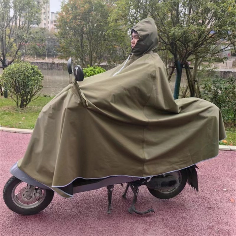 电动车雨衣摩托电瓶车加披帆布骑行长大雨厚加R款单人男女士热卖