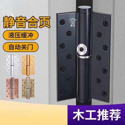 雷鸟隐形尼门合页自动关门回弹闭门闭器液阻F75H6HHM压缓冲弹簧铰