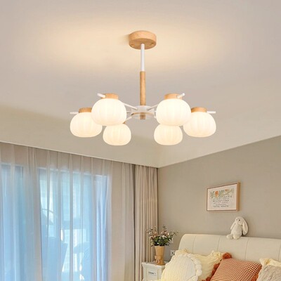 灯客简灯法式奶油HZQ风原厅木风客厅吊现代约餐厅客厅灯L271