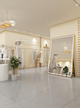 显瘦镜led镜子全身穿衣镜家用壁智tb-78711能挂墙红卧室带灯补光