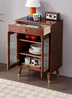 全实木餐边现代柜简水约厨房094用碗柜茶柜小户型客厅家多功能置