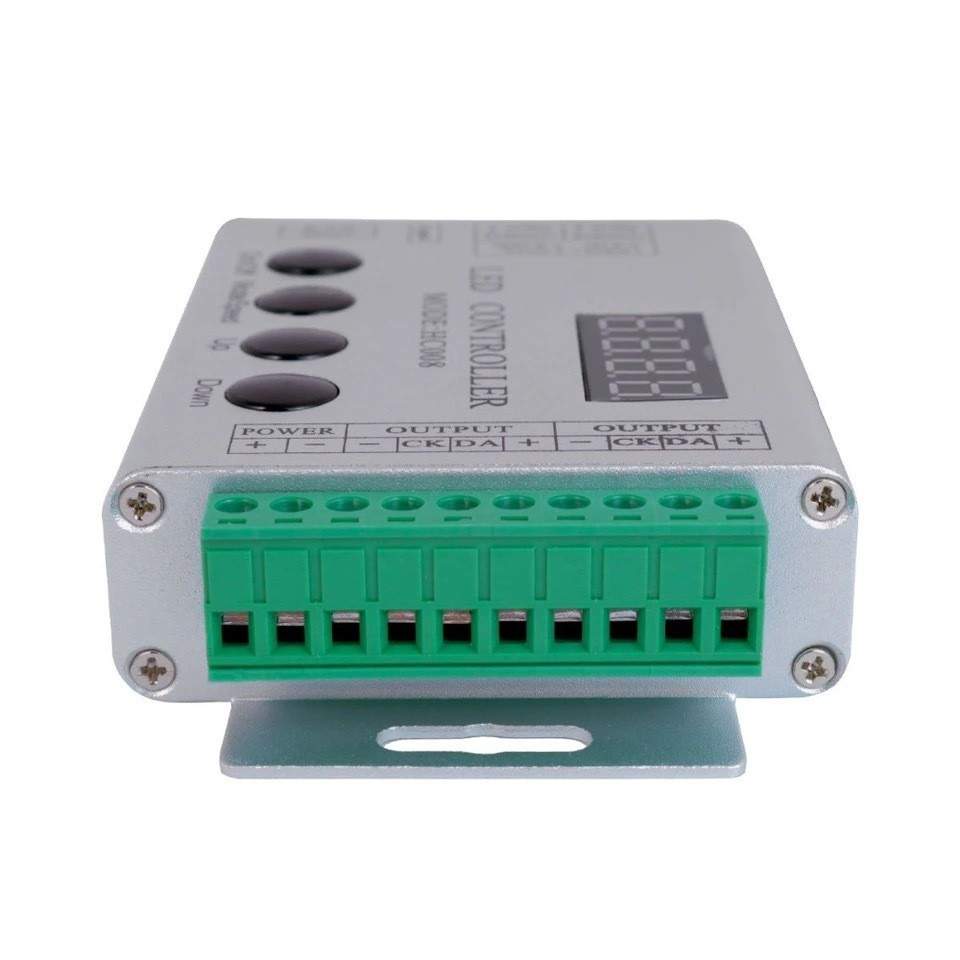 HC008幻彩灯带led控制器无线遥控WS2811全彩灯条1903跑马流水变色