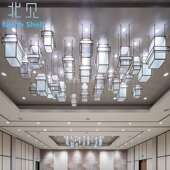 现酒部店商场大堂宴会厅装 055代新中式 饰灯具售楼沙盘工程方吸