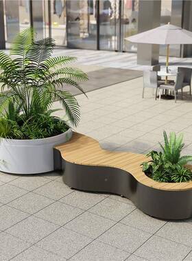 户外LQQ广场售外花箱公隔断休息市政园箱组合楼部坐凳摆种植商业