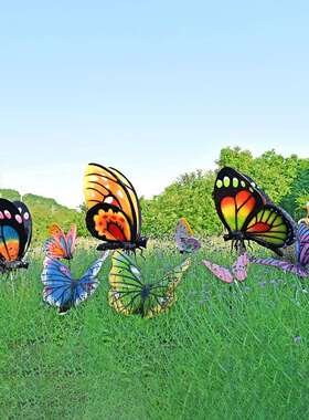 仿真蝴LRC蝶雕塑发外玻户钢花园璃林景观草坪造景光动物装饰小品