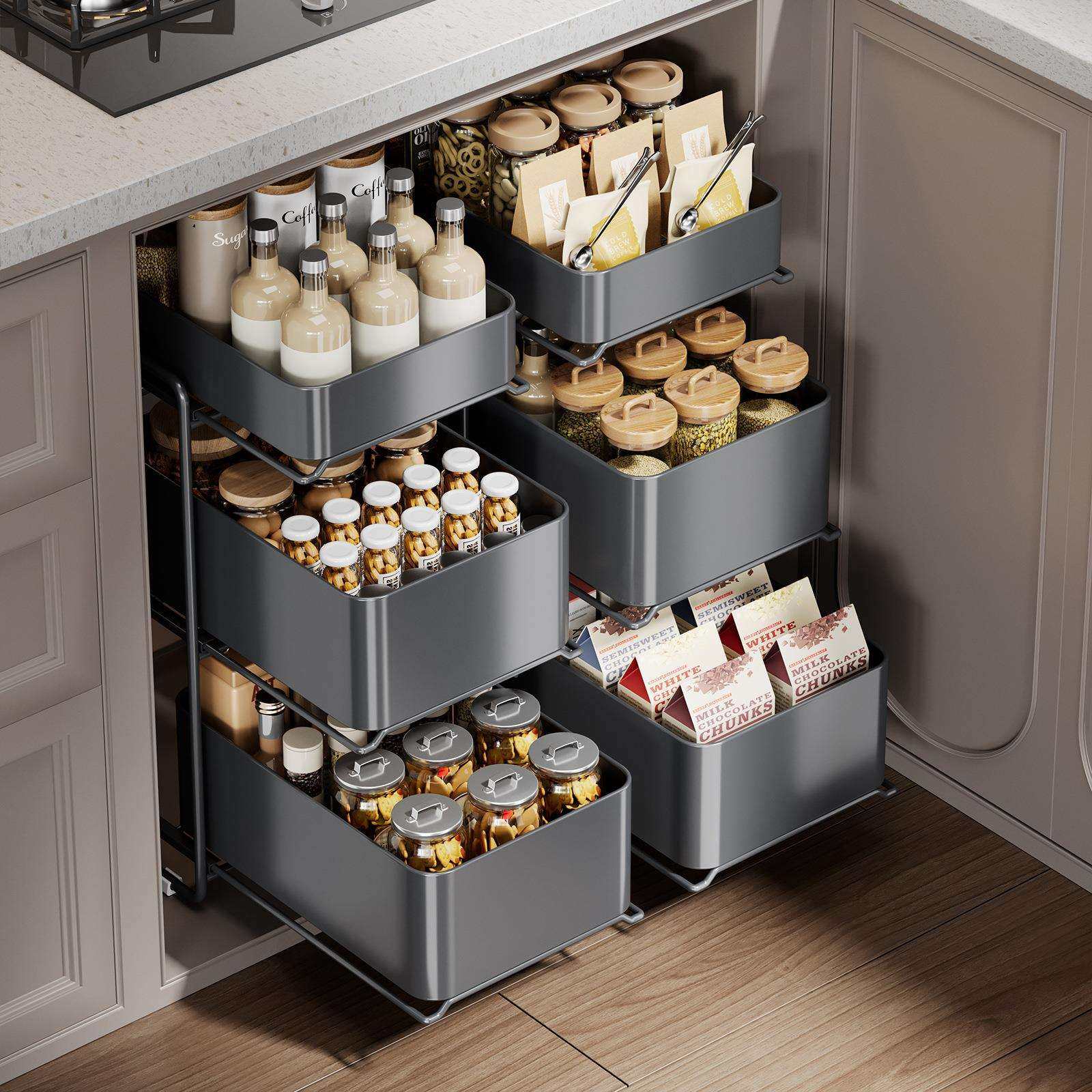 厨房架下水槽抽拉式置物调料架碟多功能碗厨房下水纳收架橱柜拉篮,厨房/烹饪用具,抹布架/厨房清洁收纳架,淘宝优惠券,粉丝福利购,淘宝优惠卷