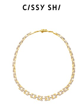 CISSY SHI温蒂妮的记忆真相系列三层项链镀金2025新款高级毛衣链