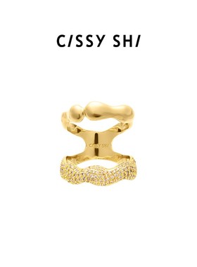 CISSY SHI温蒂妮的记忆系列相逢戒指开口设计感金银百搭新品女