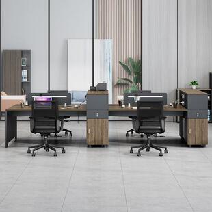 现职员办XOW屏公桌椅组合简约三代人位办公桌子办公室财务室风办