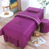 纯加色HOX厚套床罩四件体采耳按美摩院专用床罩