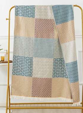 全厚棉加大柔软亲肤苏盖87956毯沙发巾加浴被巾纯棉纱布毛巾流午