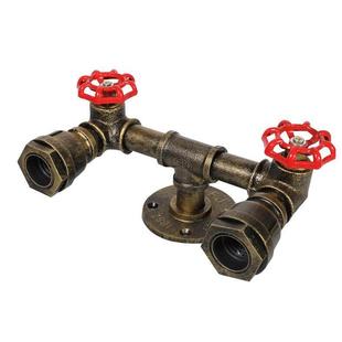 跨境风美式 创意双头铁艺水管 灯复古工业B5202酒吧餐过道厅壁个性