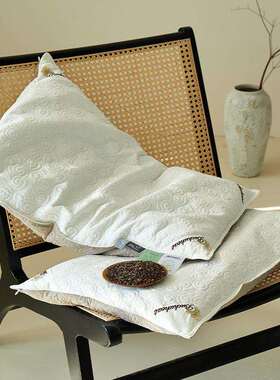 20HPH2新款草本呵护舒适眠典雅棉麻透气全荞麦枕睡5芯小清新荞