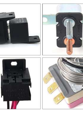 跨境可调WH003件式电动12V套风扇散继热控制电器线60A汽车线束总