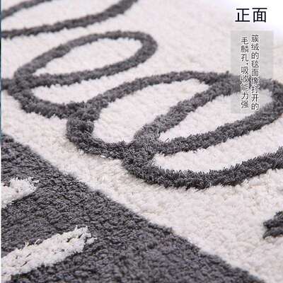 门家用室棉地垫卧LUI室床边进门脚垫浴吸水地毯卫生制间口脚垫