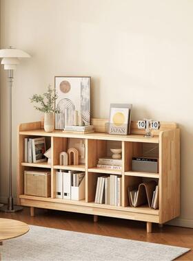 全实柜木轻书架落地置物架厅靠墙收纳储物客柜奢简易矮87794书柜