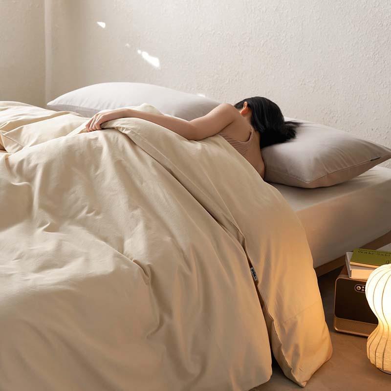 约磨A类10JC0240020支长绒棉加厚毛枕单品被套床单纯棉套床品可简